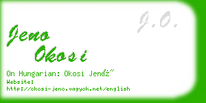 jeno okosi business card